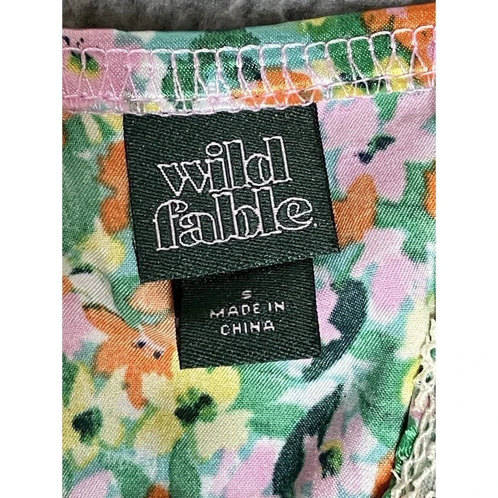 Wild Fable Viral Maxi Slip Dress S Ditsy Floral Bow Lingerie 90s Y2K Lace Party - Picture 4 of 10